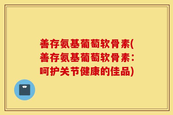 善存氨基葡萄软骨素(善存氨基葡萄软骨素：呵护关节健康的佳品)