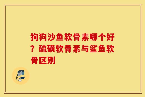 狗狗沙鱼软骨素哪个好？硫磺软骨素与鲨鱼软骨区别