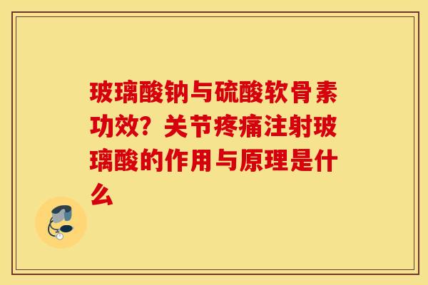 玻璃酸钠与硫酸软骨素功效？关节注射玻璃酸的作用与原理是什么