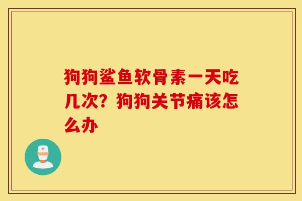 狗狗鲨鱼软骨素一天吃几次？狗狗关节痛该怎么办