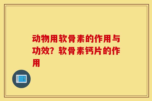 动物用软骨素的作用与功效？软骨素钙片的作用