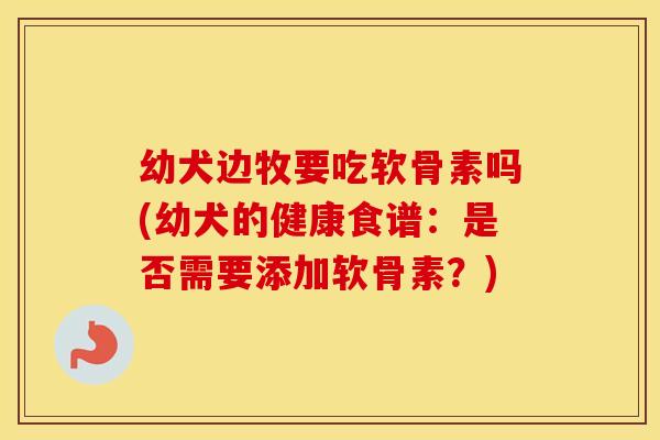 幼犬边牧要吃软骨素吗(幼犬的健康食谱:是否需要添加软骨素?) 幼犬边牧要吃软骨素吗(幼犬的健康食谱:是否需要添加软骨素?)