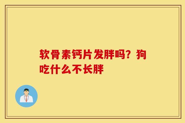 软骨素钙片发胖吗?狗吃什么不长胖 软骨素钙片发胖吗?狗吃什么不长胖