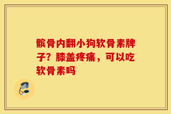髌骨内翻小狗软骨素牌子？膝盖，可以吃软骨素吗