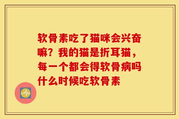 软骨素吃了猫咪会兴奋嘛?我的猫是折耳猫,每一个都会得软骨吗什么时候吃软骨素 软骨素吃了猫咪会兴奋嘛?我的猫是折耳猫,每一个都会得软骨吗什么时候吃软骨素