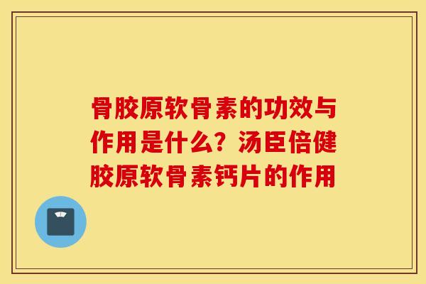 骨胶原软骨素的功效与作用是什么?汤臣倍健胶原软骨素钙片的作用 骨胶原软骨素的功效与作用是什么?汤臣倍健胶原软骨素钙片的作用
