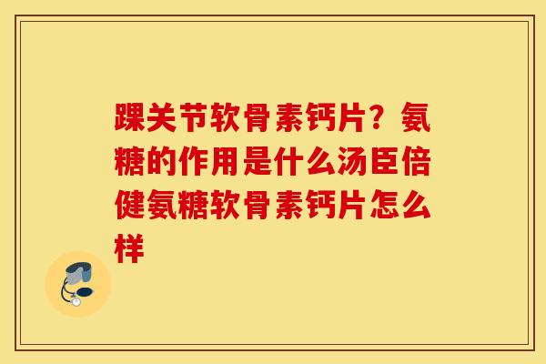 踝关节软骨素钙片?氨糖的作用是什么汤臣倍健氨糖软骨素钙片怎么样 踝关节软骨素钙片?氨糖的作用是什么汤臣倍健氨糖软骨素钙片怎么样