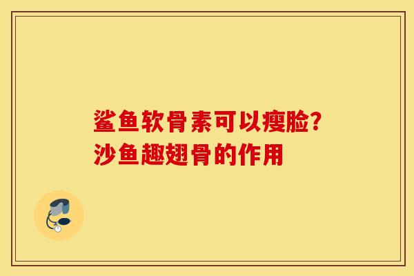 鲨鱼软骨素可以瘦脸?沙鱼趣翅骨的作用 鲨鱼软骨素可以瘦脸?沙鱼趣翅骨的作用
