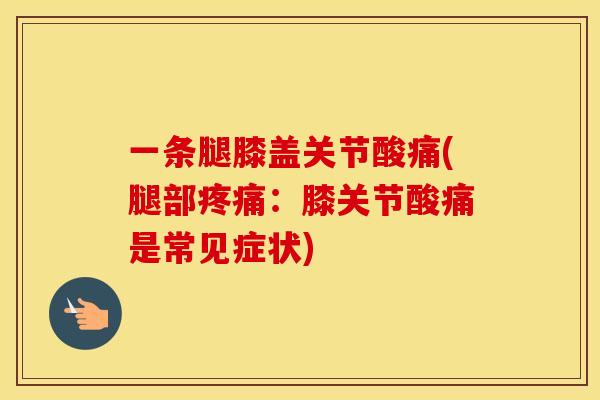 一条腿膝盖关节酸痛(腿部：膝关节酸痛是常见症状)