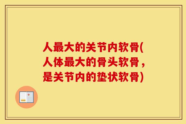 人大的关节内软骨(人体大的骨头软骨，是关节内的垫状软骨)