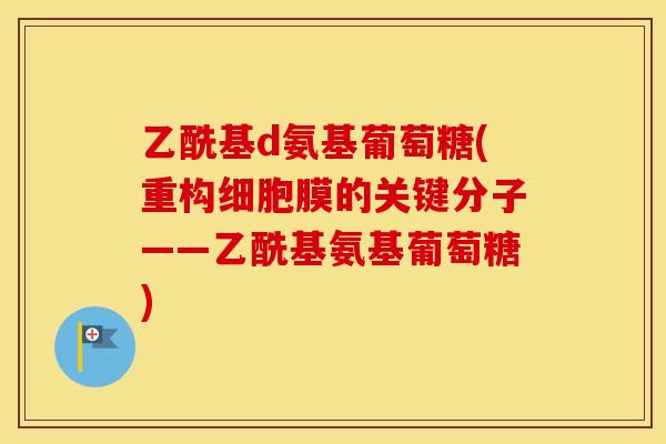 乙酰基d氨基葡萄糖(重构细胞膜的关键分子——乙酰基氨基葡萄糖) 乙酰基d氨基葡萄糖(重构细胞膜的关键分子——乙酰基氨基葡萄糖)
