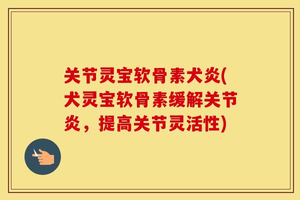 关节灵宝软骨素犬炎(犬灵宝软骨素缓解，提高关节灵活性)