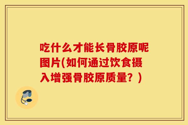 吃什么才能长骨胶原呢图片(如何通过饮食摄入增强骨胶原质量？)