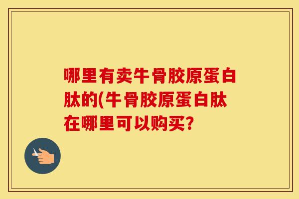哪里有卖牛骨胶原蛋白肽的(牛骨胶原蛋白肽在哪里可以购买？