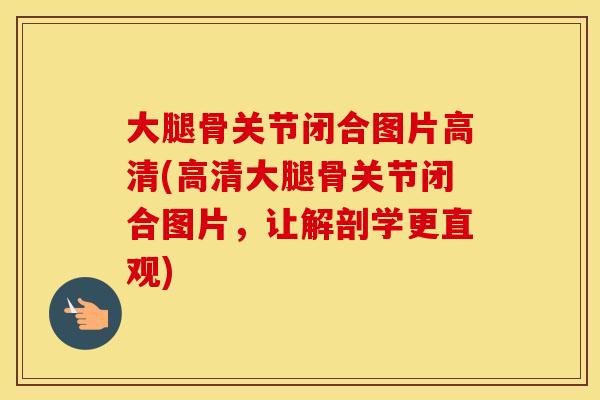 大腿骨关节闭合图片高清(高清大腿骨关节闭合图片,让解剖学更直观) 大腿骨关节闭合图片高清(高清大腿骨关节闭合图片,让解剖学更直观)