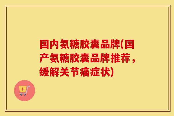 国内氨糖胶囊品牌(国产氨糖胶囊品牌推荐，缓解关节痛症状)