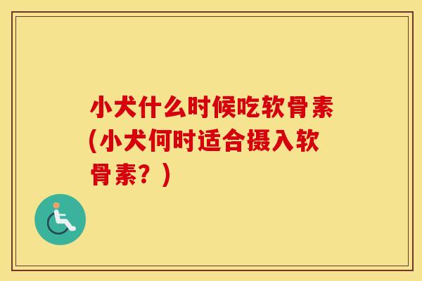 小犬什么时候吃软骨素(小犬何时适合摄入软骨素？)