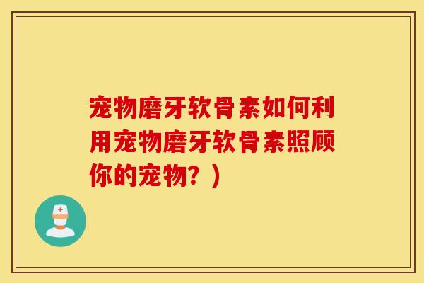 宠物磨牙软骨素如何利用宠物磨牙软骨素照顾你的宠物？)