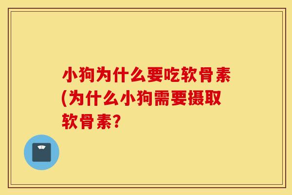 小狗为什么要吃软骨素(为什么小狗需要摄取软骨素？