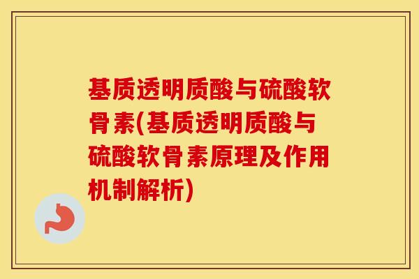 基质透明质酸与硫酸软骨素(基质透明质酸与硫酸软骨素原理及作用机制解析)