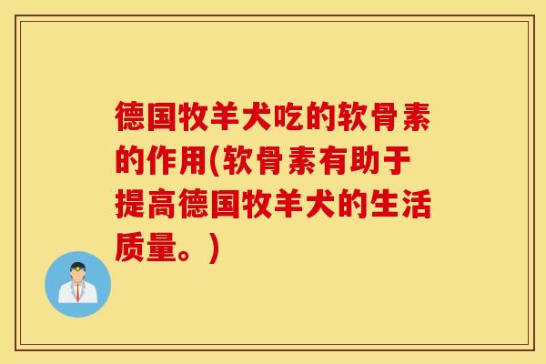 德国牧羊犬吃的软骨素的作用(软骨素有助于提高德国牧羊犬的生活质量。) 德国牧羊犬吃的软骨素的作用(软骨素有助于提高德国牧羊犬的生活质量。)