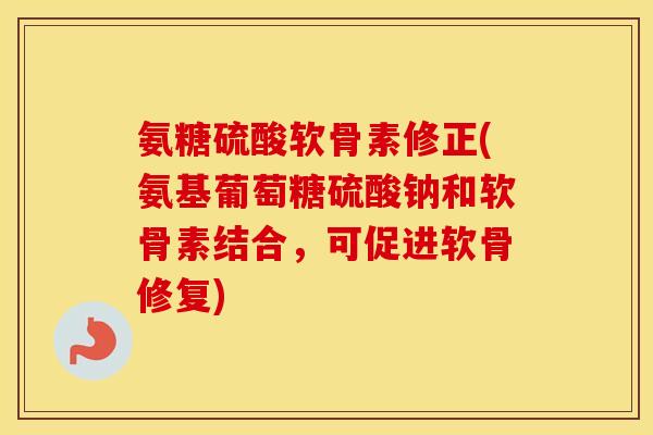 氨糖硫酸软骨素修正(氨基葡萄糖硫酸钠和软骨素结合,可促进软骨修复) 氨糖硫酸软骨素修正(氨基葡萄糖硫酸钠和软骨素结合,可促进软骨修复)