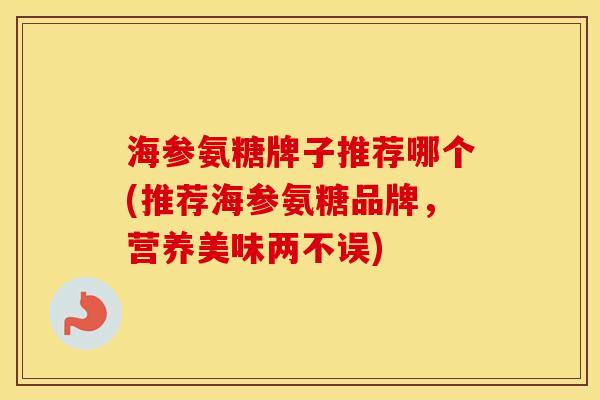 海参氨糖牌子推荐哪个(推荐海参氨糖品牌,营养美味两不误) 海参氨糖牌子推荐哪个(推荐海参氨糖品牌,营养美味两不误)