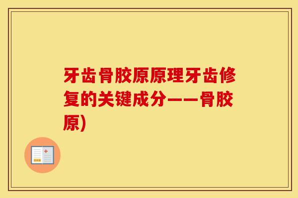 牙齿骨胶原原理牙齿修复的关键成分——骨胶原)