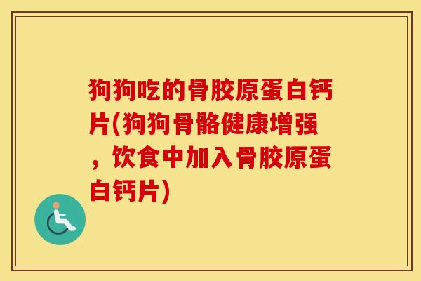 狗狗吃的骨胶原蛋白钙片(狗狗骨骼健康增强,饮食中加入骨胶原蛋白钙片) 狗狗吃的骨胶原蛋白钙片(狗狗骨骼健康增强,饮食中加入骨胶原蛋白钙片)