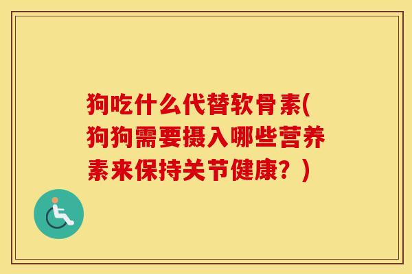狗吃什么代替软骨素(狗狗需要摄入哪些营养素来保持关节健康?) 狗吃什么代替软骨素(狗狗需要摄入哪些营养素来保持关节健康?)