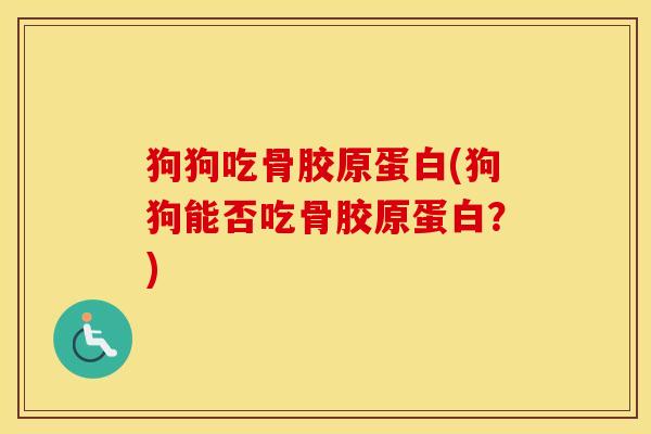 狗狗吃骨胶原蛋白(狗狗能否吃骨胶原蛋白?) 狗狗吃骨胶原蛋白(狗狗能否吃骨胶原蛋白?)