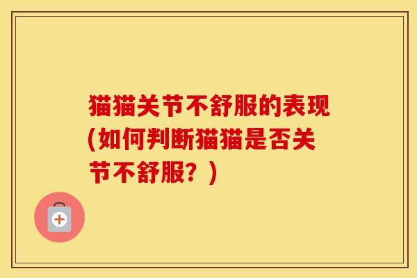 猫猫关节不舒服的表现(如何判断猫猫是否关节不舒服?) 猫猫关节不舒服的表现(如何判断猫猫是否关节不舒服?)