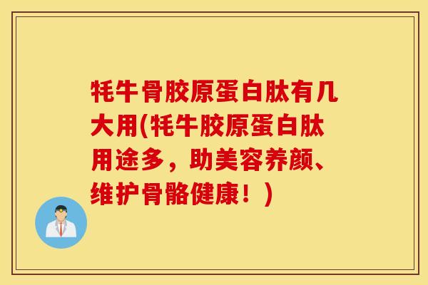 牦牛骨胶原蛋白肽有几大用(牦牛胶原蛋白肽用途多,助美容养颜、维护骨骼健康!) 牦牛骨胶原蛋白肽有几大用(牦牛胶原蛋白肽用途多,助美容养颜、维护骨骼健康!)