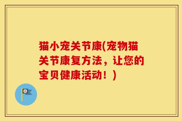 猫小宠关节康(宠物猫关节康复方法,让您的宝贝健康活动!) 猫小宠关节康(宠物猫关节康复方法,让您的宝贝健康活动!)