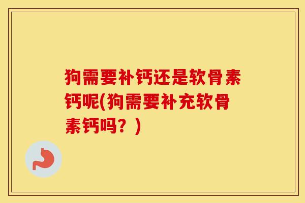 狗需要补钙还是软骨素钙呢(狗需要补充软骨素钙吗?) 狗需要补钙还是软骨素钙呢(狗需要补充软骨素钙吗?)