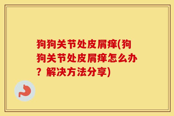 狗狗关节处皮屑痒(狗狗关节处皮屑痒怎么办?解决方法分享) 狗狗关节处皮屑痒(狗狗关节处皮屑痒怎么办?解决方法分享)