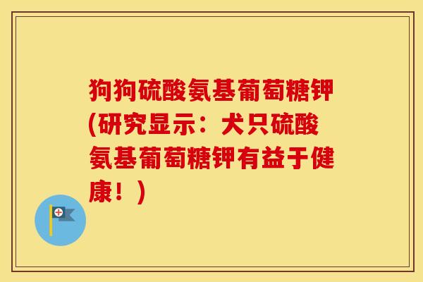 狗狗硫酸氨基葡萄糖钾(研究显示:犬只硫酸氨基葡萄糖钾有益于健康!) 狗狗硫酸氨基葡萄糖钾(研究显示:犬只硫酸氨基葡萄糖钾有益于健康!)