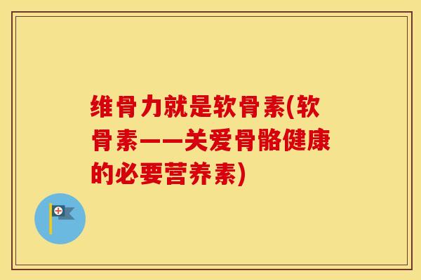 维骨力就是软骨素(软骨素——关爱骨骼健康的必要营养素) 维骨力就是软骨素(软骨素——关爱骨骼健康的必要营养素)