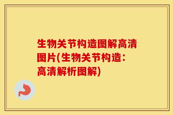 生物关节构造图解高清图片(生物关节构造:高清解析图解) 生物关节构造图解高清图片(生物关节构造:高清解析图解)