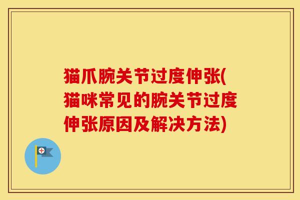 猫爪腕关节过度伸张(猫咪常见的腕关节过度伸张原因及解决方法)