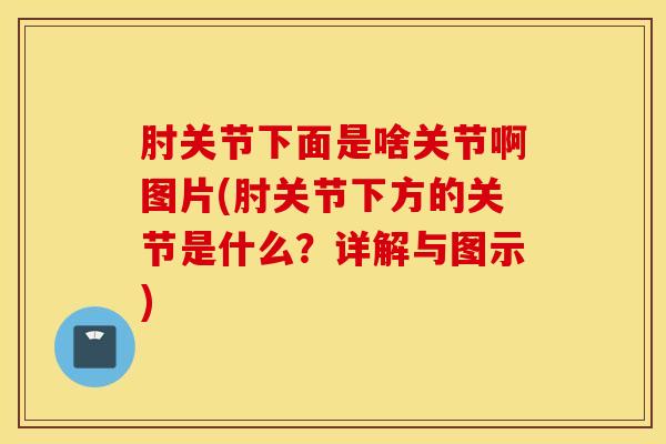 肘关节下面是啥关节啊图片(肘关节下方的关节是什么?详解与图示) 肘关节下面是啥关节啊图片(肘关节下方的关节是什么?详解与图示)