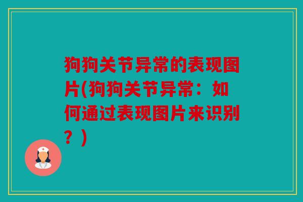 狗狗关节异常的表现图片(狗狗关节异常:如何通过表现图片来识别?) 狗狗关节异常的表现图片(狗狗关节异常:如何通过表现图片来识别?)