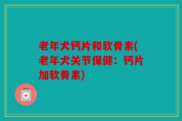 老年犬钙片和软骨素(老年犬关节保健:钙片加软骨素) 老年犬钙片和软骨素(老年犬关节保健:钙片加软骨素)