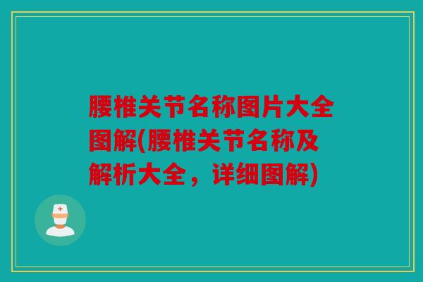 腰椎关节名称图片大全图解(腰椎关节名称及解析大全,详细图解) 腰椎关节名称图片大全图解(腰椎关节名称及解析大全,详细图解)
