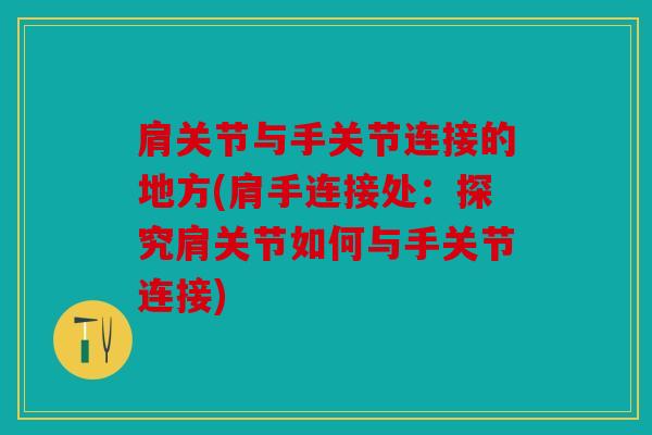 肩关节与手关节连接的地方(肩手连接处：探究肩关节如何与手关节连接)