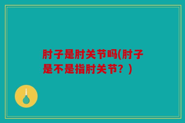 肘子是肘关节吗(肘子是不是指肘关节?) 肘子是肘关节吗(肘子是不是指肘关节?)