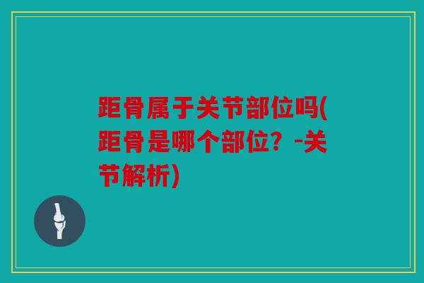 距骨属于关节部位吗(距骨是哪个部位？-关节解析)