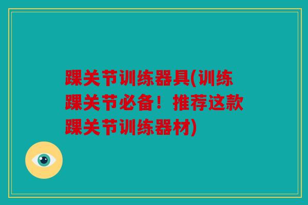 踝关节训练器具(训练踝关节必备!推荐这款踝关节训练器材) 踝关节训练器具(训练踝关节必备!推荐这款踝关节训练器材)