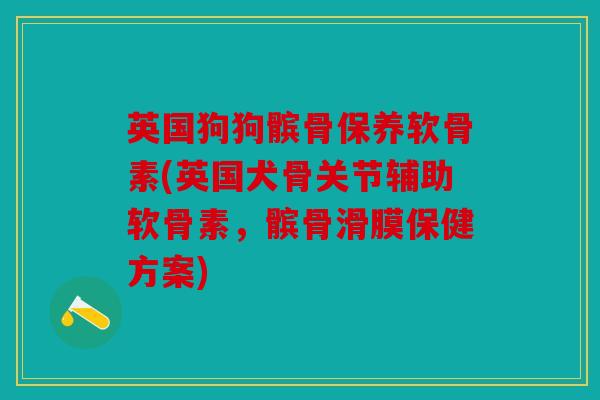 英国狗狗髌骨保养软骨素(英国犬骨关节辅助软骨素,髌骨滑膜保健方案) 英国狗狗髌骨保养软骨素(英国犬骨关节辅助软骨素,髌骨滑膜保健方案)
