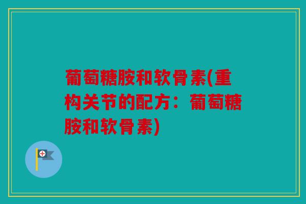 葡萄糖胺和软骨素(重构关节的配方:葡萄糖胺和软骨素) 葡萄糖胺和软骨素(重构关节的配方:葡萄糖胺和软骨素)